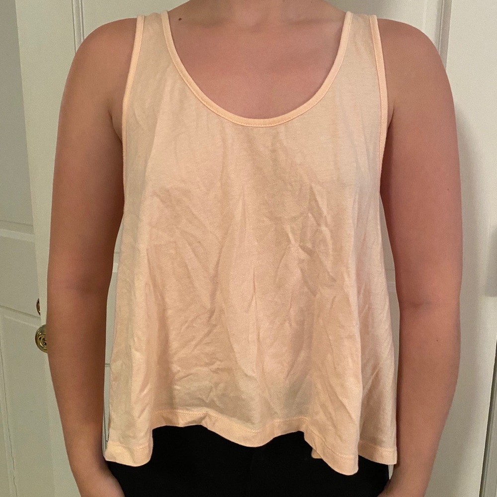 Peach open back F21 tank top